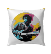 Close-up of Flowing Peaks design on outdoor pillow.